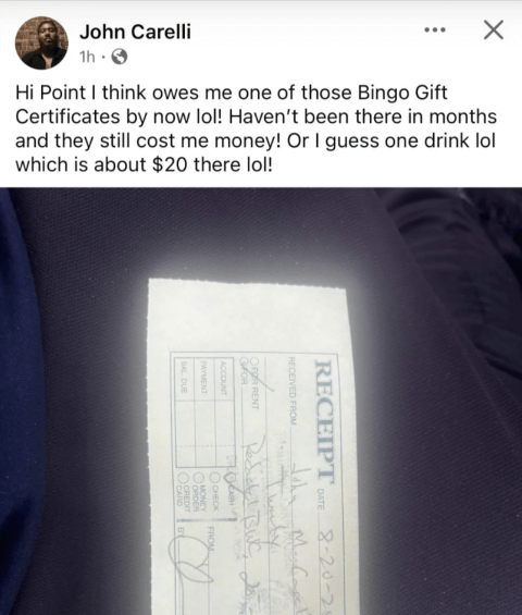 Fake Receipt Example